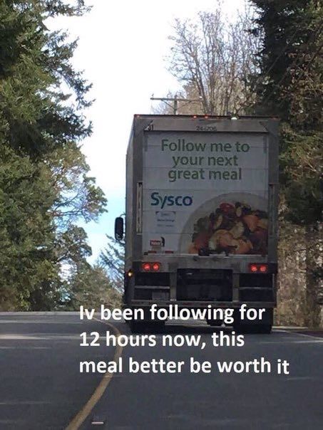 been following for 12 hours now, this meal better be worth it