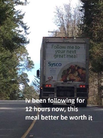 been following for 12 hours now, this meal better be worth it