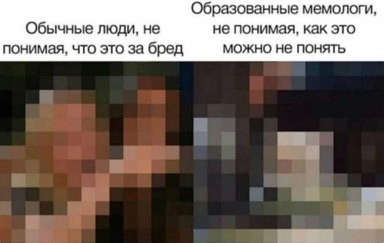 Образованные мемологи, Обычные люди, не не понимая, как это понимая, что это за бред можно не понять