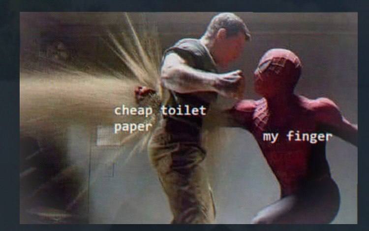 cheap toilet рарег my finger Pal