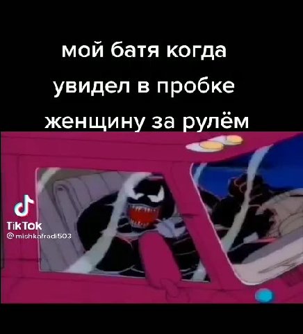 мой батя когда увидел в пробке женщину за рулём __