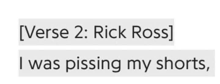no one:
rick ross: