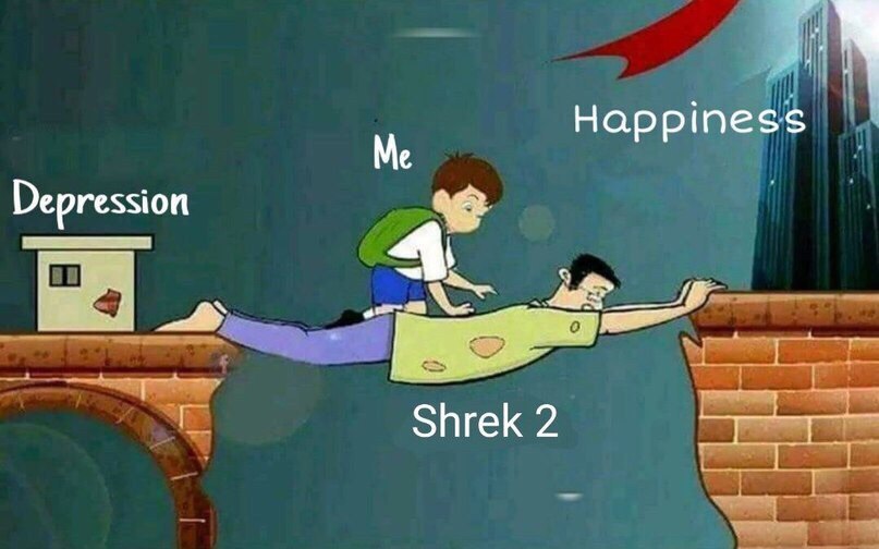 Happiness Me Depression Shrek 2