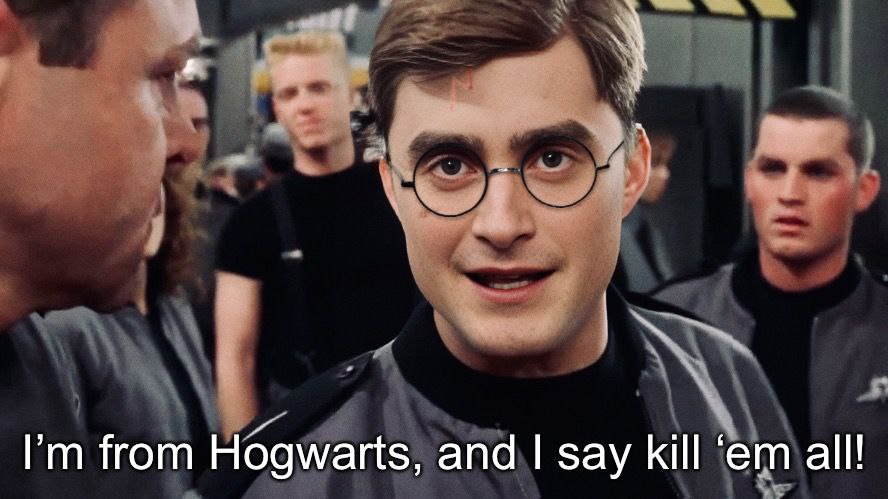 from Hogwarts, and say kill all!
