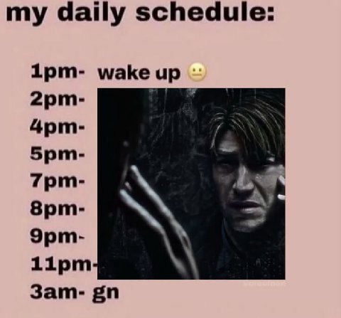my daily schedule: wake up Эрт-