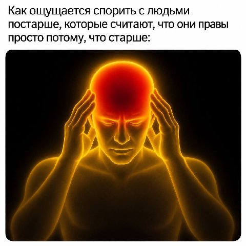 Как ощущается спорить с людьми постарше, которые считают, что они правы просто потому, что старше: