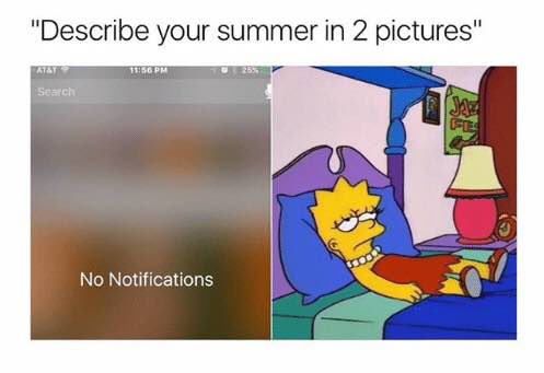 your summer in 2 pictures" Search No Notifications