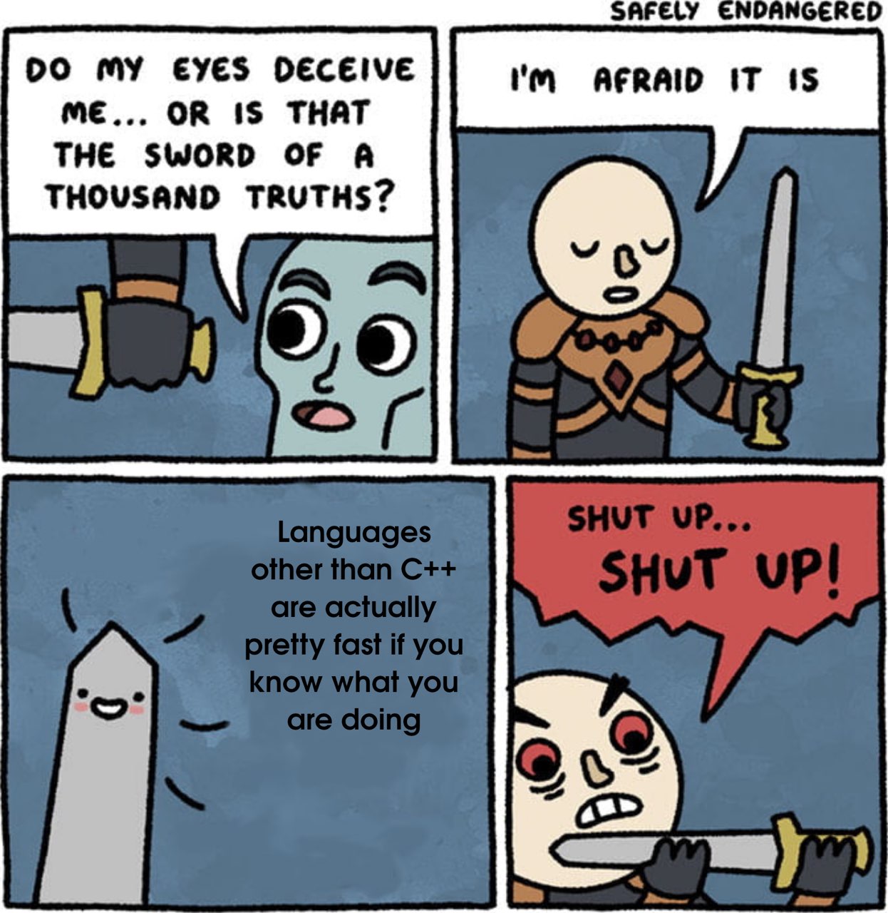 MY EYES DECEIVE OR 1$ THAT THE SWORD OF A THOUSAND TRUTHS?
