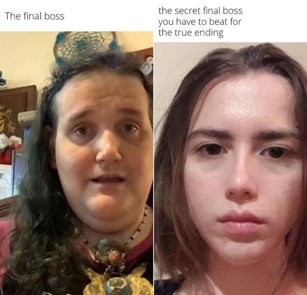 the secret final boss The final boss you have to beat for the true ending