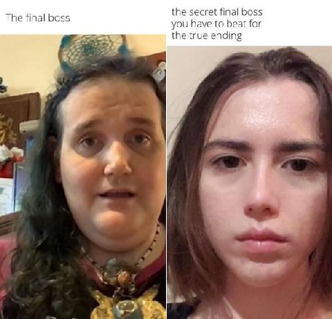 the secret final boss The final boss you have to beat for the true ending
