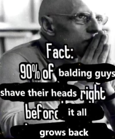 Fact: balding guys shave their heads grows