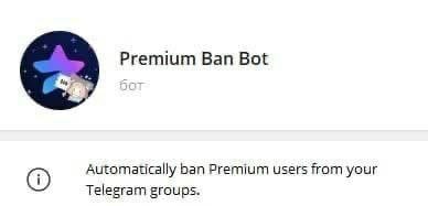 Вап Во! Automatically ban Premium users from your Telegram groups.