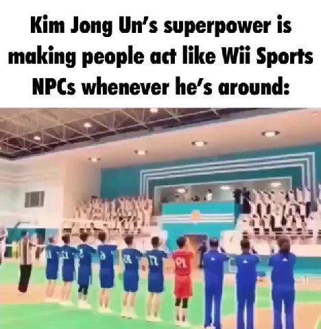 making people act like Wii Sports NPCs whenever he’s around: