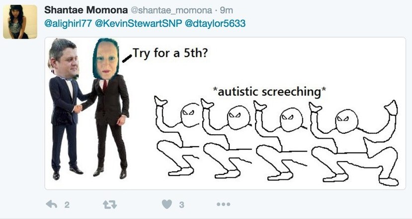 Shantae Мотопа ©shantae_momona @alighirl77 @KevinStewartSNP @dtaylor5633 ity for a Sth? 4 screeching* A