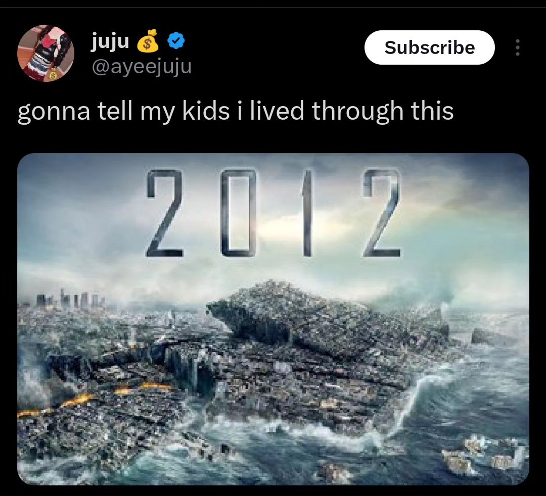 juju 6 @ayeejuju gonna tell my kids i lived through this