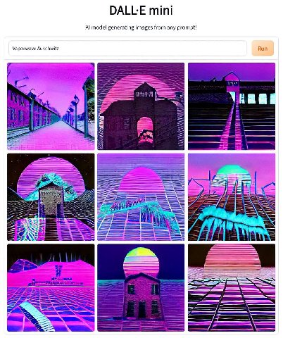 mini model generating images from any prompt! Vaporwave Auschwitz Run AN