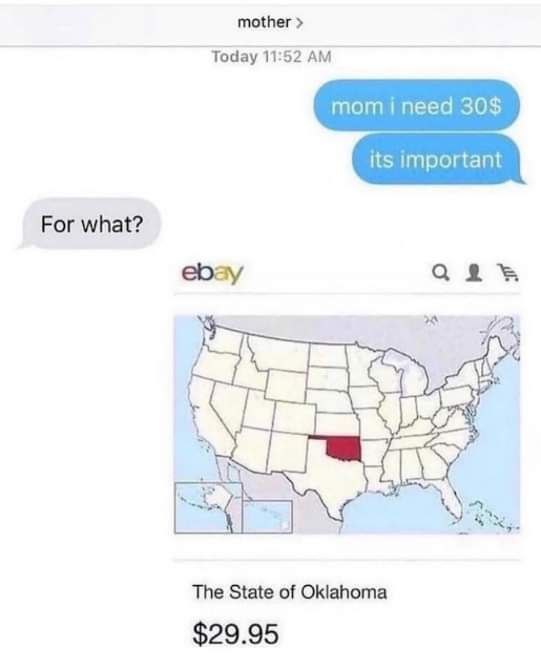 mother Today 11:52 For what? The State of $29.95
