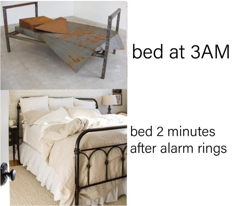bed at ЗАМ bed 2 minutes after alarm rings 4