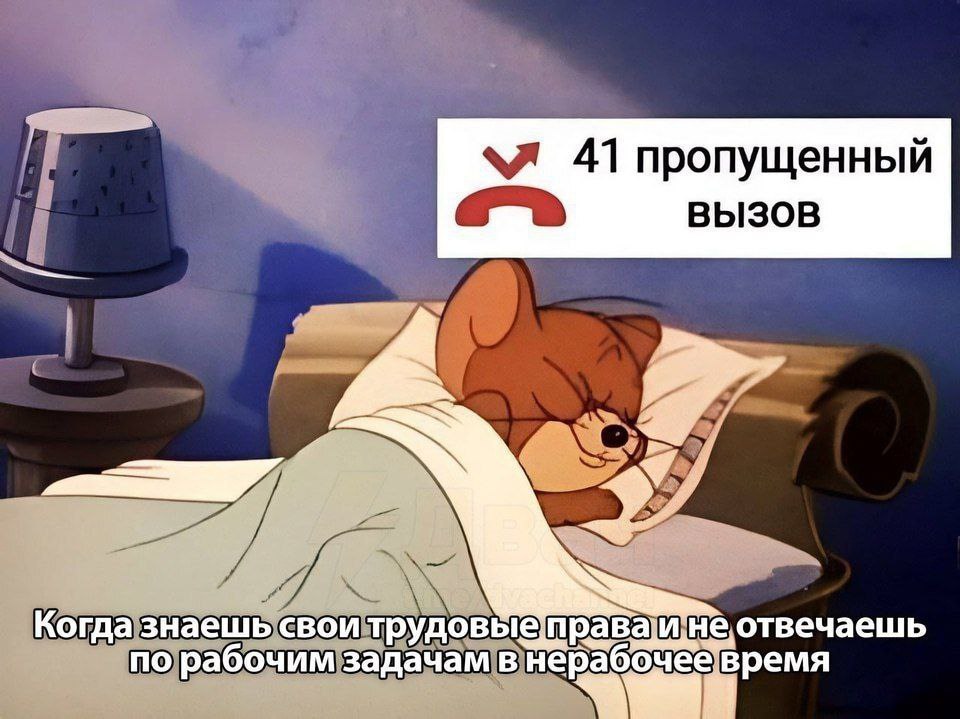 Ипропущенный вызов Когдазнаешьсвоитрудовыеправаиы&отвечаешь порабочимзадачамвнерабочее время
