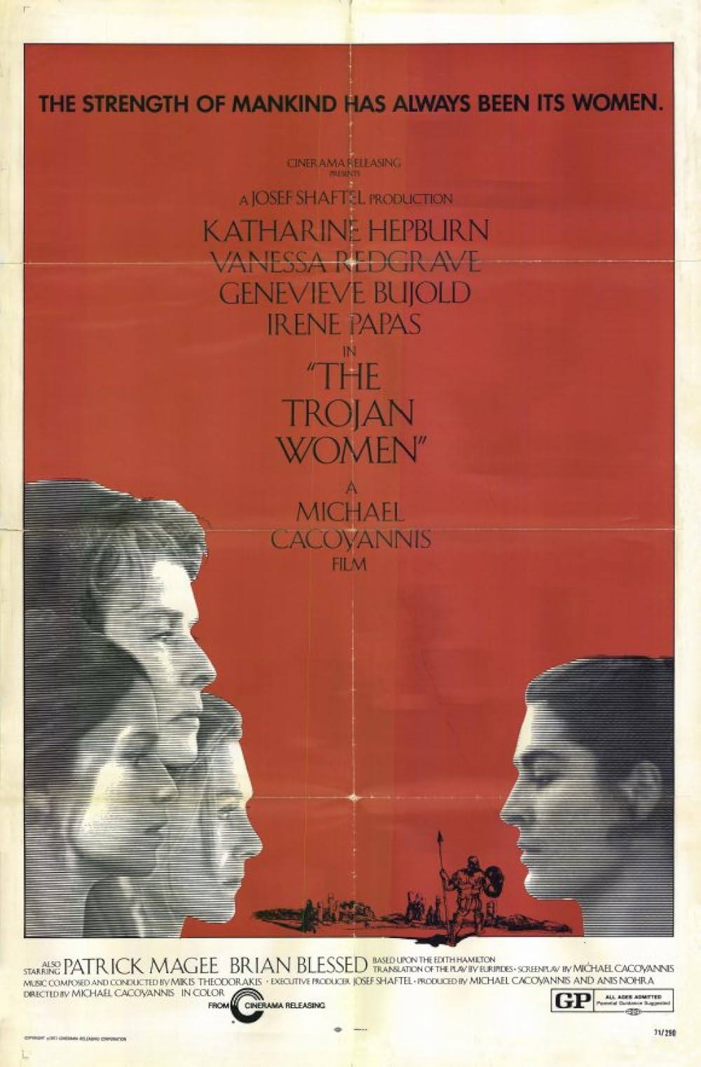 Троянки (1971)

В своей адаптации Еврипида Михалис Какояннис развивает анти-милитаристскую мысль и очевидную неприязнь к романтизированным персоналиям греческих трикстеров и захватчиков наподобие Одис