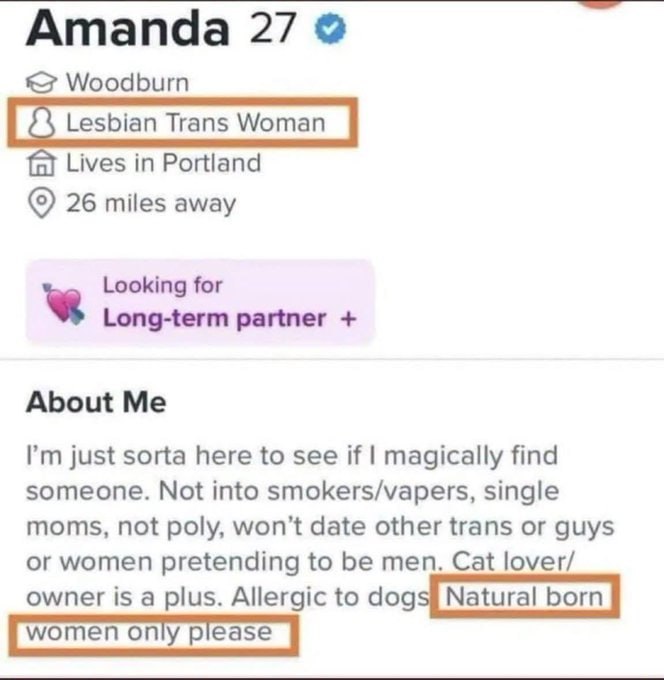 Amanda 27 Woodburn Lesbian Trans Woman fal Lives in Portland 26 miles away Looking for Long-term partner About Me just sorta here to see if magically find someone. Not into smokers/vapers, single moms