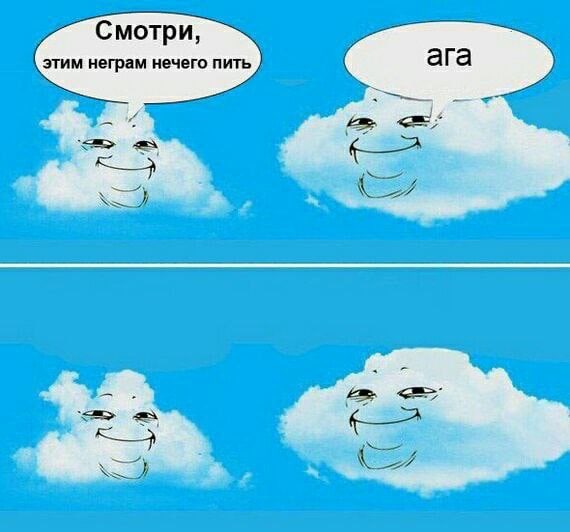 Смотри, этим неграм нечего пить ага