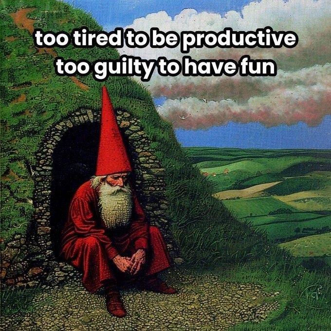 too tired productive