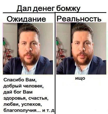 Дал Ожидание |Реальность Спасибо Вам, добрый человек, дай бог Вам здоровья, счастья, любви, успехов, благополучия... ит.д