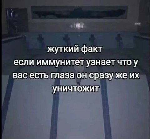 жуткий факт если иммунитет узнает что у вас есть глаза он сразу же уничтожит