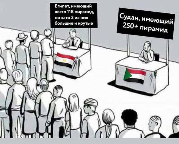 Египет, имеющий но зато 3 из них всего 118 пирамид, большие и крутые Судан, имеющий 250+ пирамид 4 A