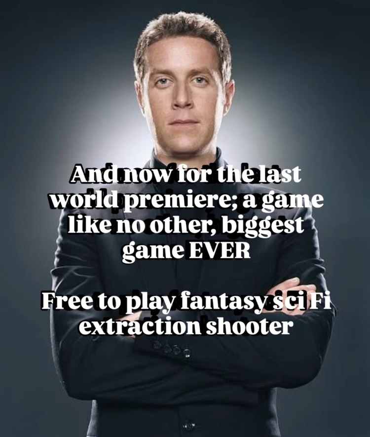 for the last world premiere; а game like no other, biggest бате EVER Free to lay fantasy sci extraction shooter
