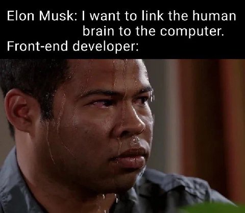 Elon Musk: want to link the human brain to the computer. Front-end developer:
