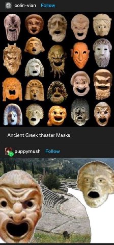 сот-Мап Ancient Greek theater Masks puppymush у 4