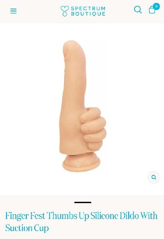 SPECTRUM BOUTIQUE Finger Fest Thumbs Up Silicone Dildo With Suction Cup