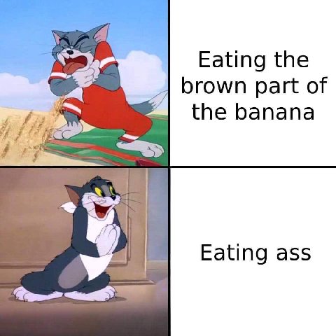 Eating the brown part of the banana Eating ass 4