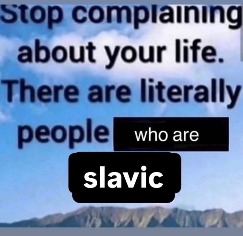Stop complaining about your life. There are literally people