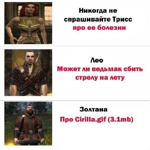 Никогда не спрашивайте Трисс про ее болезни Aeo Может ли ведьмак сбить стрелу лету Золтана Про Cirilla.gif