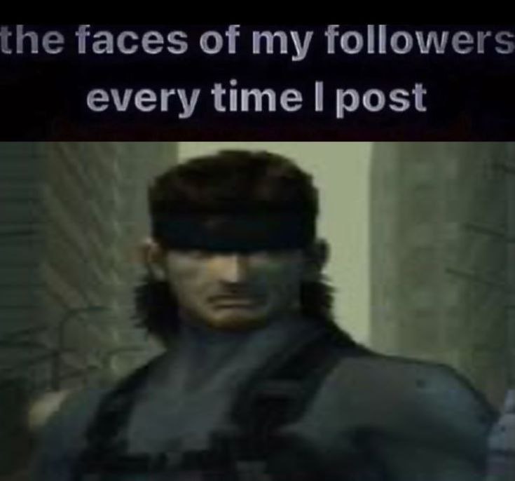 the faces of my followers every time post