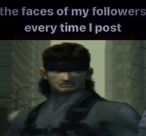 the faces of my followers every time post