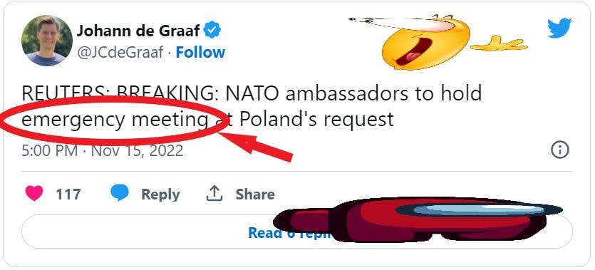 Johann Graaf @JCdeGraaf Follow 2 KING: NATO ambassadors to hold request 5:00 VOV 022 117 Reply Share