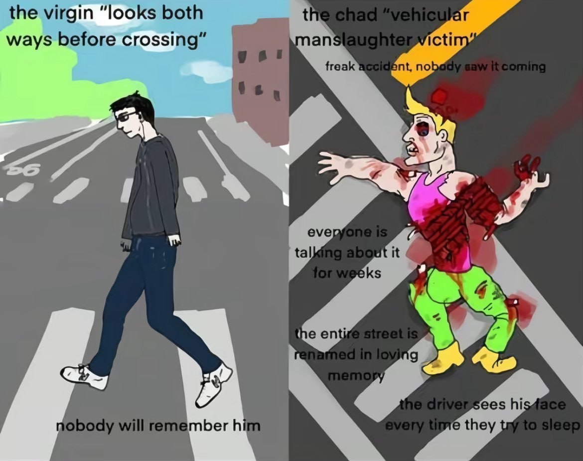 the virgin “looks both ways before crossing” rail it they