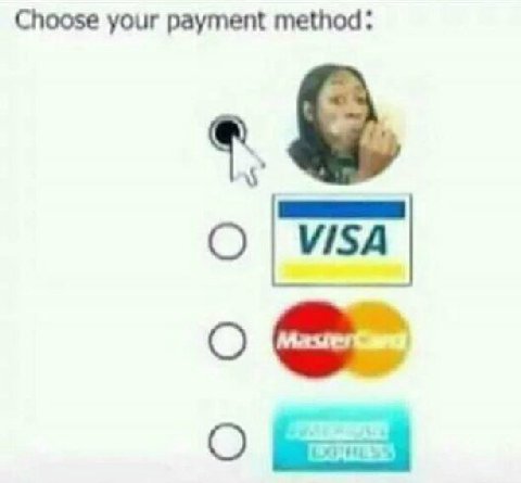 Choose your payment method: О VISA о