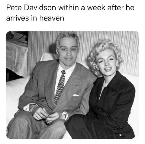Рае Davidson within a week after he arrives in heaven 2\