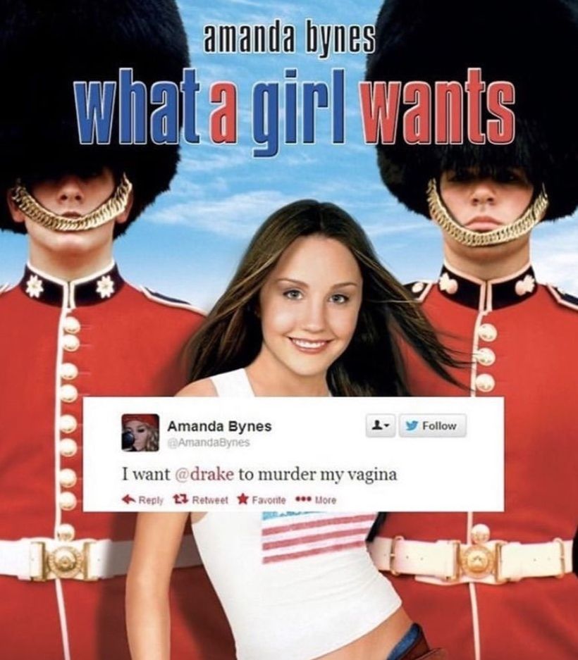 amanda a girl 4 2. Follow Amanda Bynes I want drake to murder my vagina