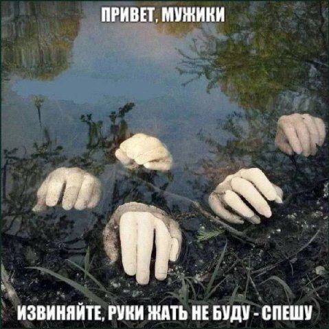ПРИВЕТ, МУЖИКИ ИЗВИНЯЙТЕ, РУКИ ЖАТЬ НЕ БУДУ СПЕШУ