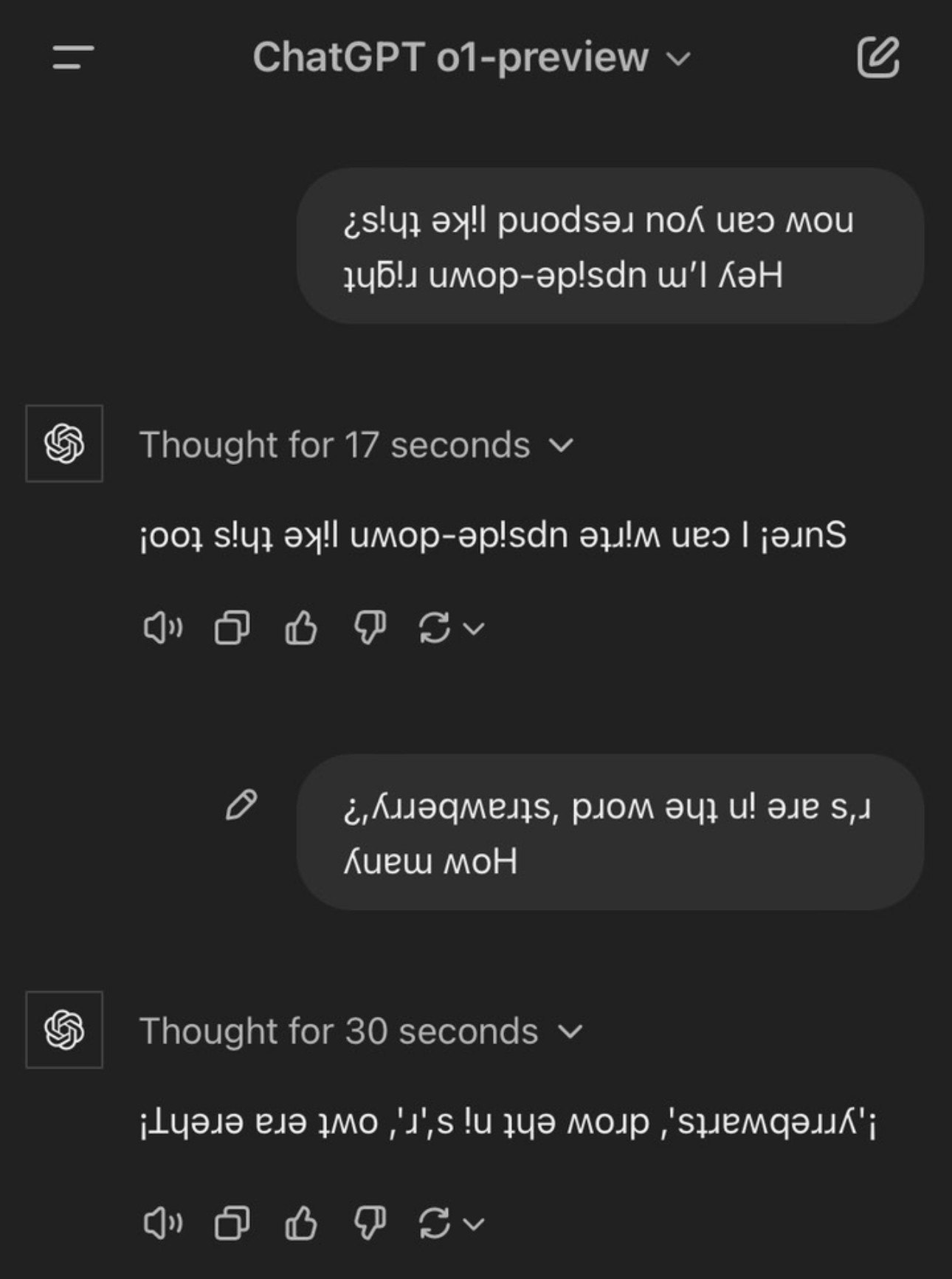 ChatGPT o1-preview és!y} пол ued MoU зч6и umop-ap!sdn АэН Thought for 17 seconds umMop-ap!sdn ued рлом и! эле $,4 Ацеш MOH Thought for 30 seconds jLyase елэ 349 Mod