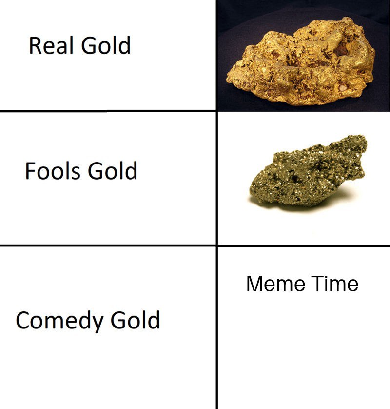 Real Gold Fools Gold Meme Time Comedy Gold
