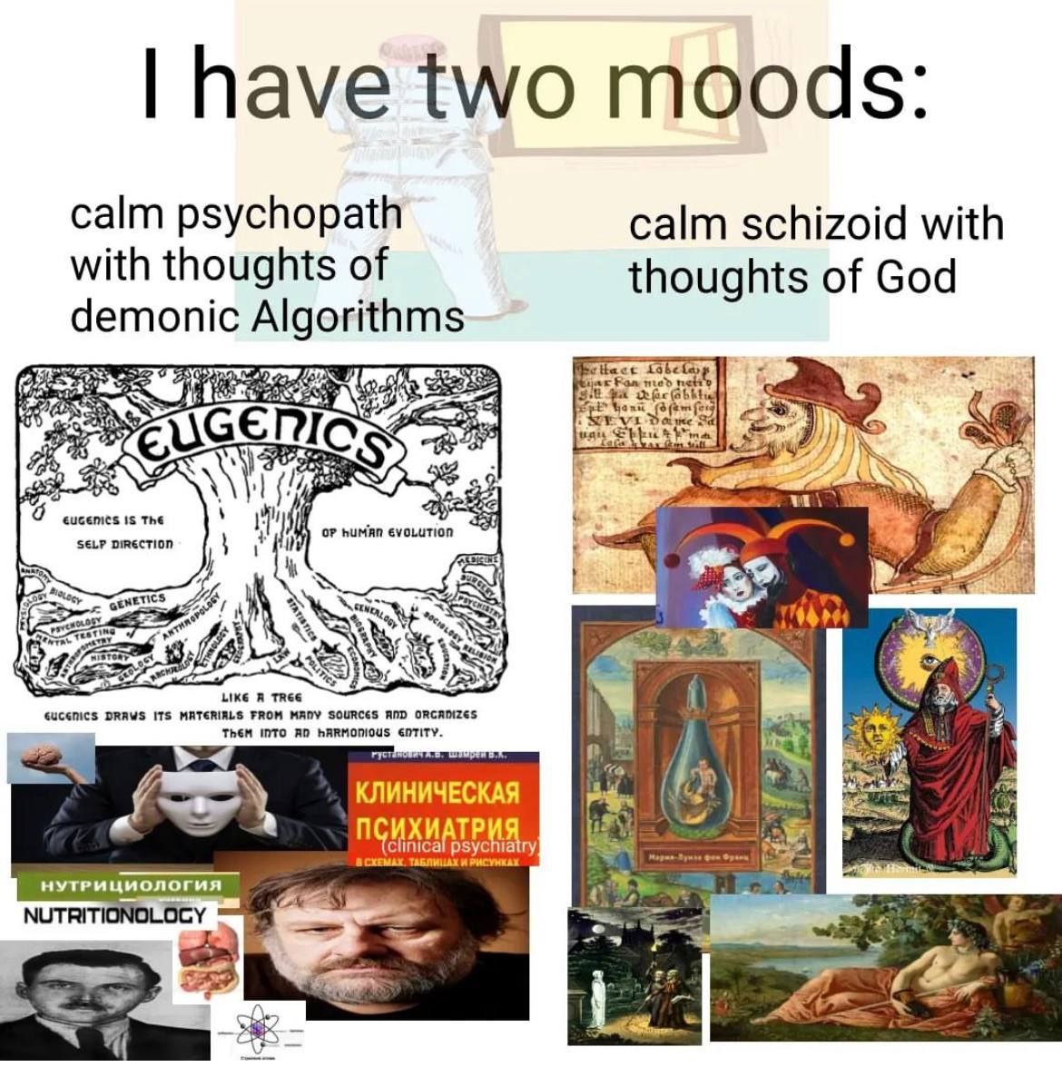 calm psychopath calm schizoid with with thoughts of thoughts of God demonic Algorithms The 4 И hUMAN EVOLUTION 5 У 7 што i КЛИНИЧЕСКАЯ (14) НУТРИЦИОЛОГИЯ NUTRITIONOLOGY be