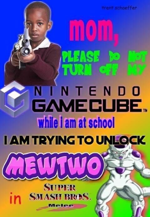 PLEASE МТЕМОО GAMECUBE. ‘while at school ТАМ TO UNEOCK SUPER in вво$.