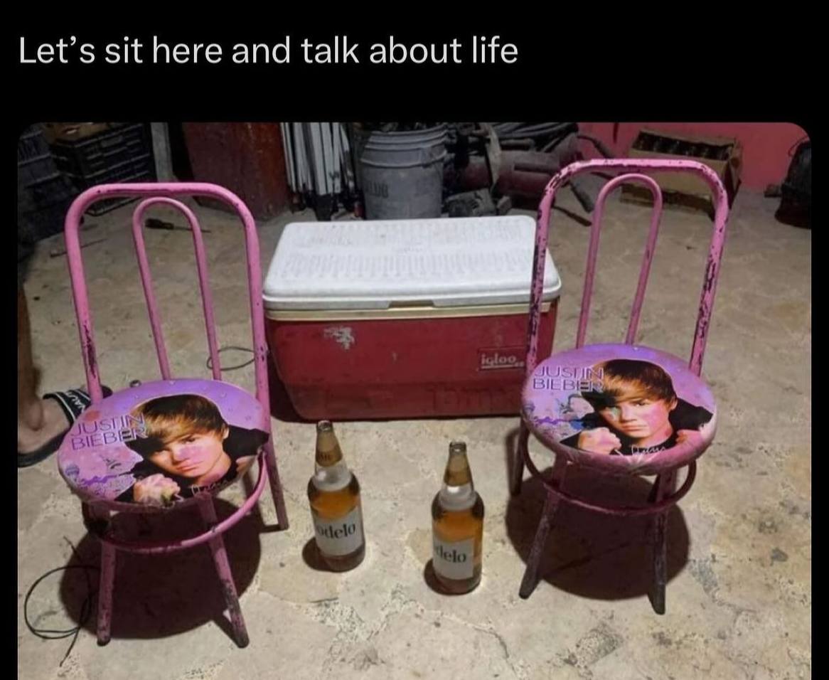 sit here and talk about life